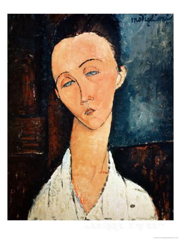 Portrait of Lunia Czechowska by Amedeo Modigliani paintings reproduction - Click Image to Close